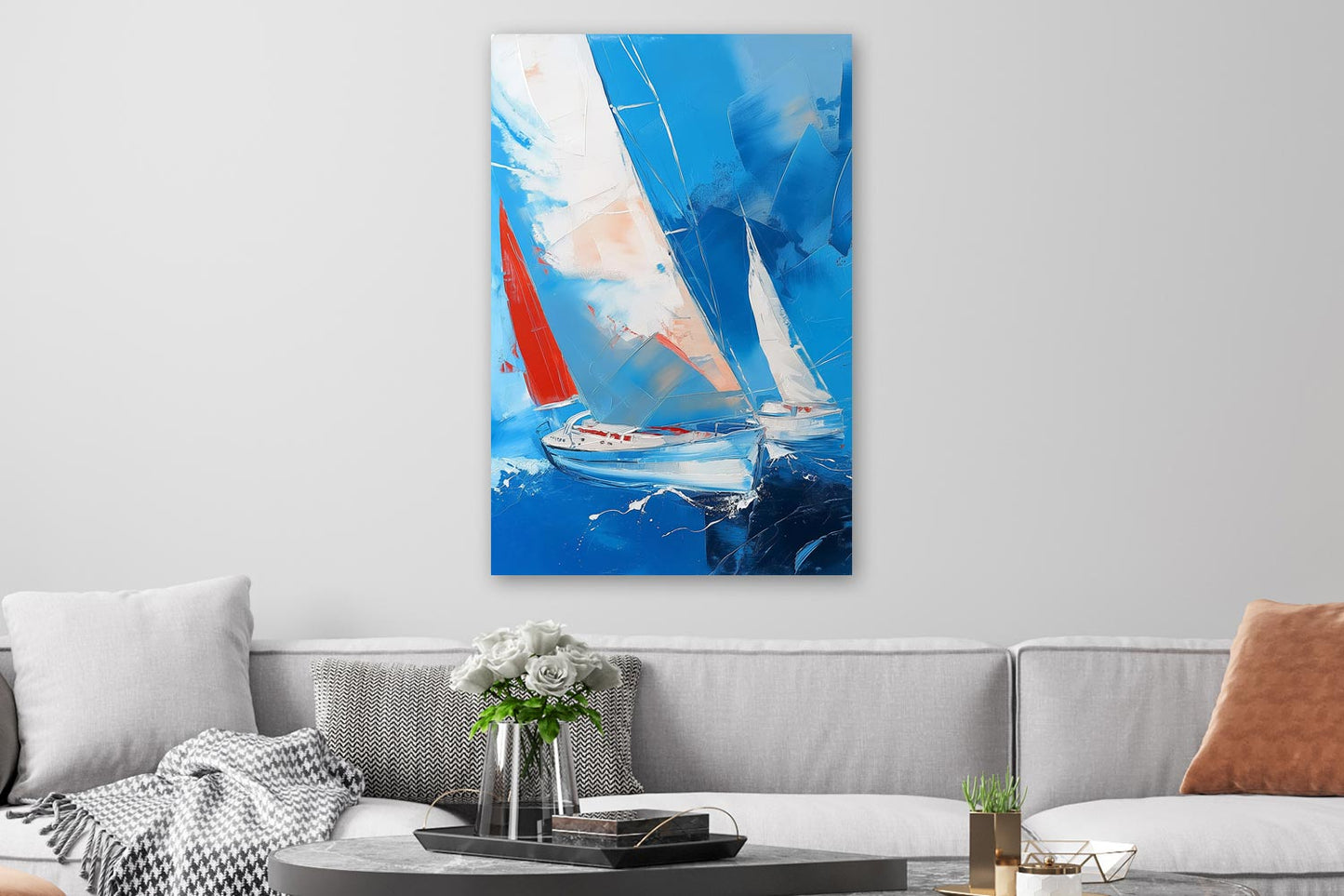 Abstrakte Segelyacht