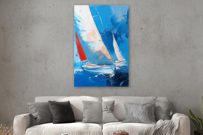 Abstrakte Segelyacht