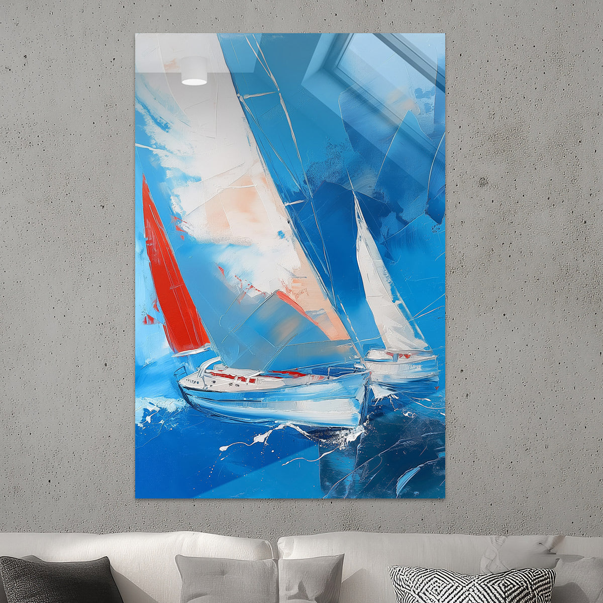 Abstrakte Segelyacht