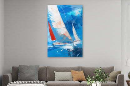 Abstrakte Segelyacht