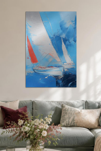 Abstrakte Segelyacht