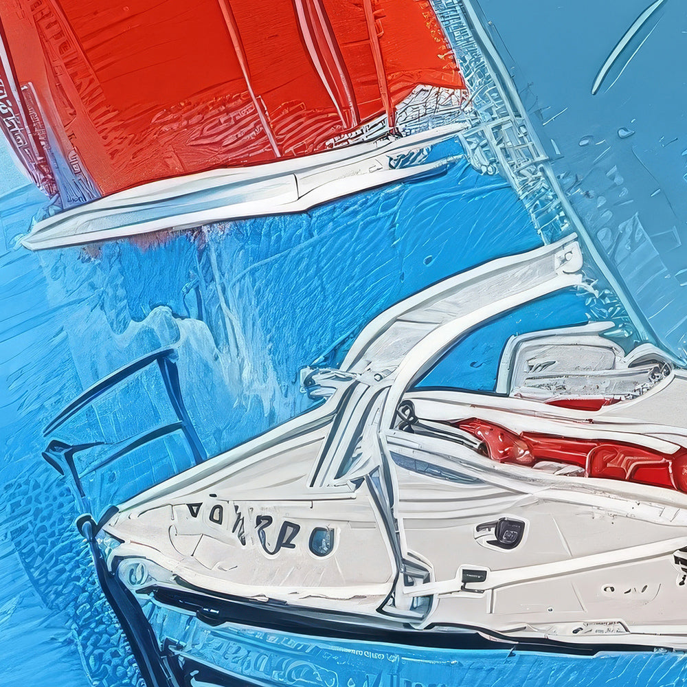 Abstrakte Segelyacht