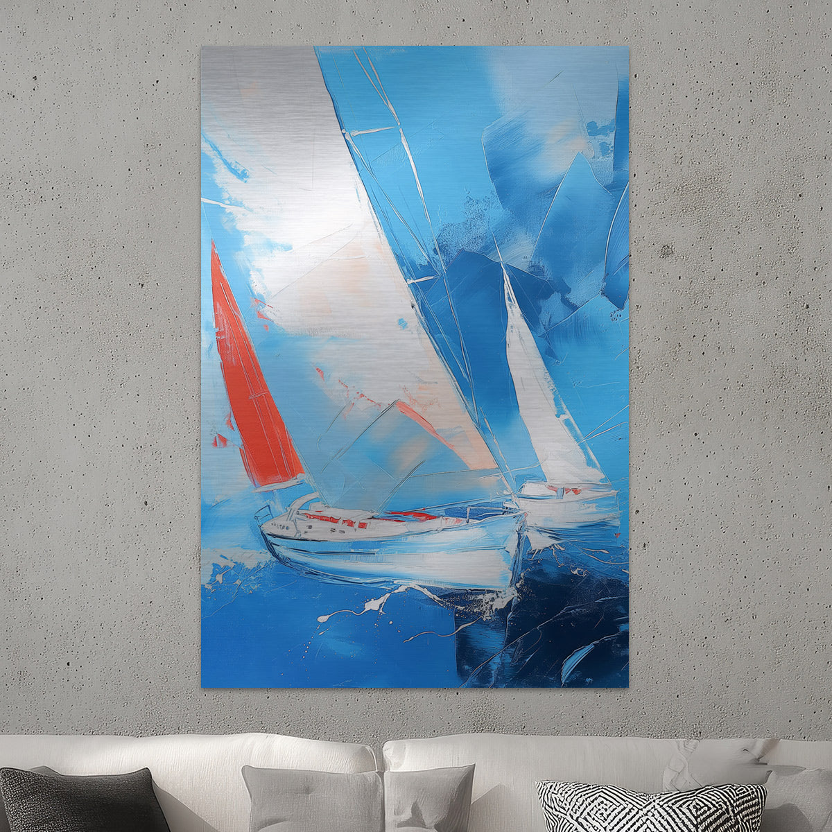 Abstrakte Segelyacht