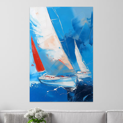 Abstrakte Segelyacht