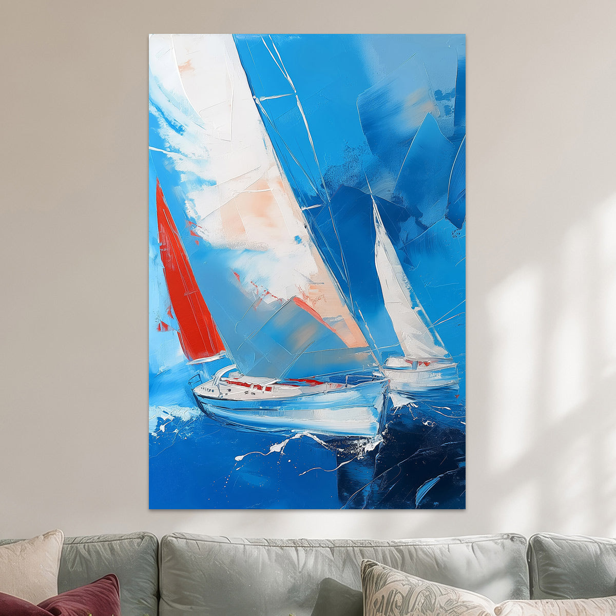 Abstrakte Segelyacht
