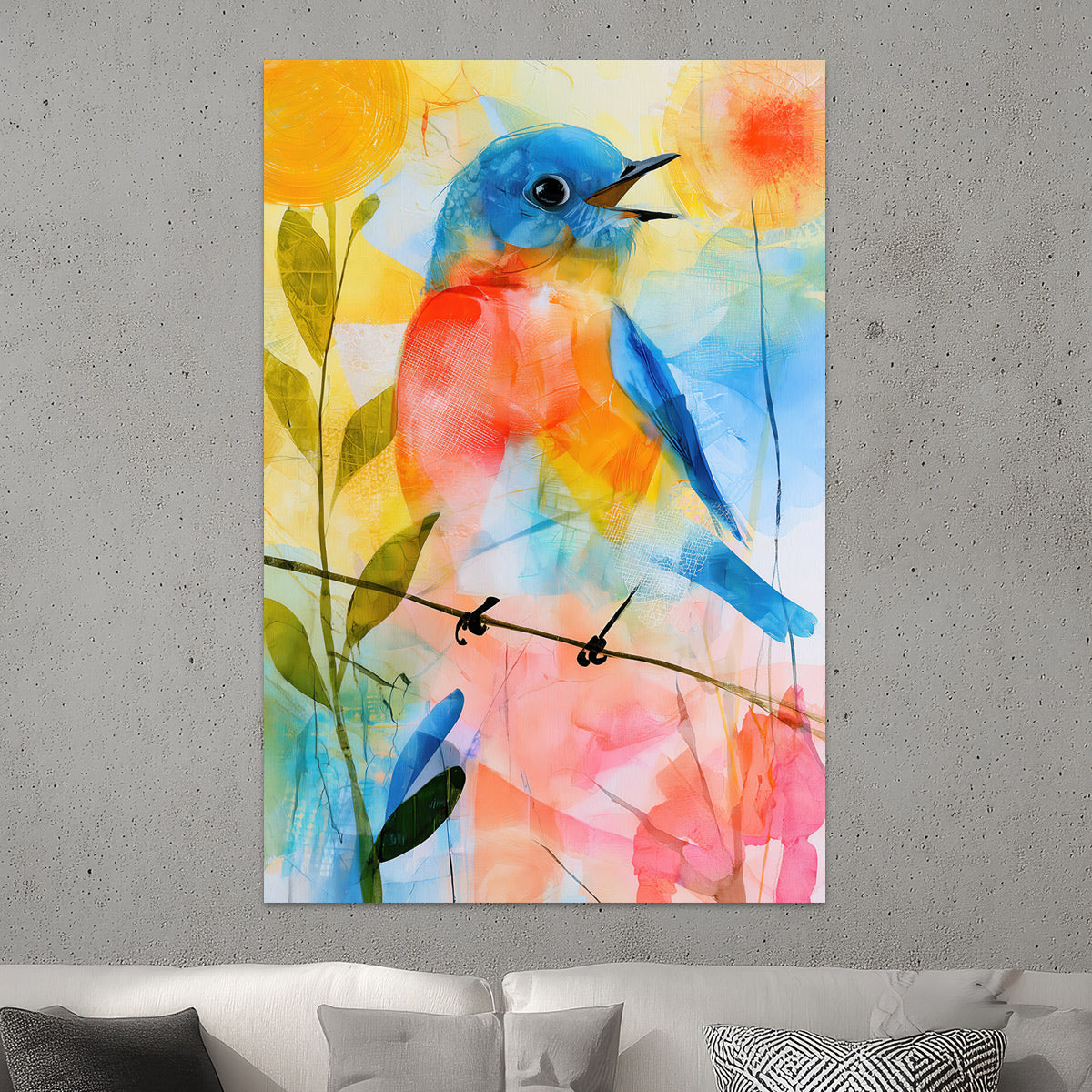 Fröhlicher Singvogel