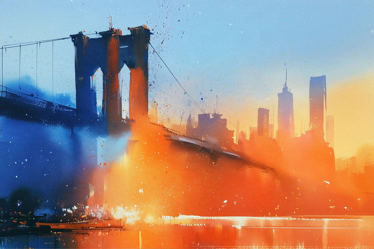 Manhattan Gemälde als hochwertiger Kunstdruck. Jetzt bestellen als Wandbild auf Leinwand, Alu-Dibond, hinter Acrylglas oder als Poster. 