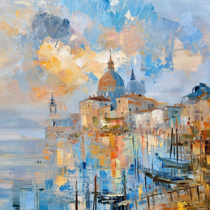 Impressionistisches Venedig-Gemälde als hochwertiger Kunstdruck. Jetzt bestellen als Wandbild auf Leinwand, Alu-Dibond, hinter Acrylglas oder als Poster. 
