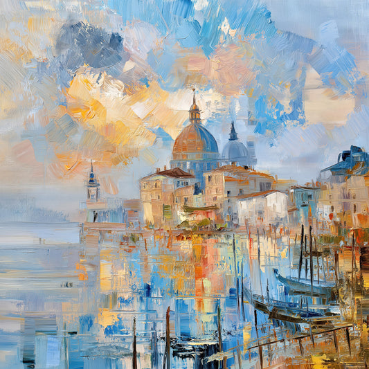 Impressionistisches Venedig-Gemälde als hochwertiger Kunstdruck. Jetzt bestellen als Wandbild auf Leinwand, Alu-Dibond, hinter Acrylglas oder als Poster. 