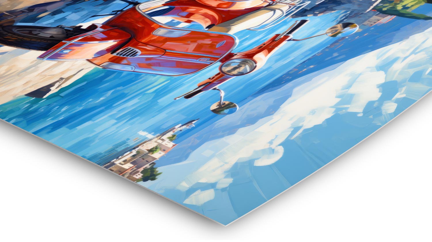 100 x 150 cm, Poster Motorroller am Comer See