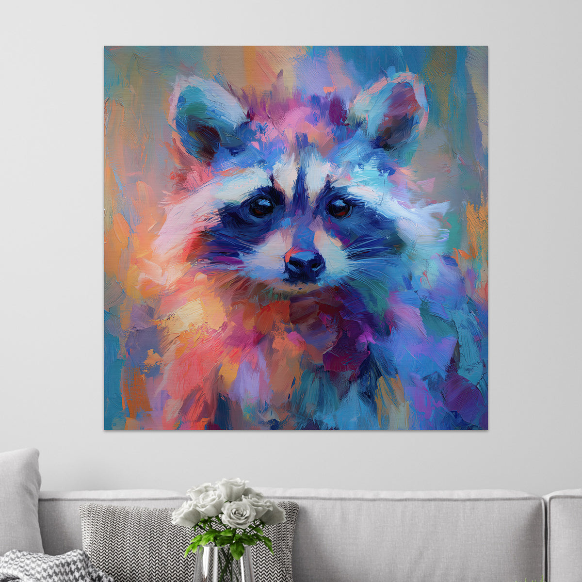 Waschbär Gemälde