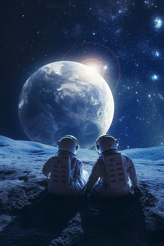 Faszinierendes Astronauten-Wandbild als hochwertiges Wandbild oder Poster. Jetzt als Kunstdruck bestellen auf Leinwand, hinter Acrylglas oder auf Alu-Dibond.