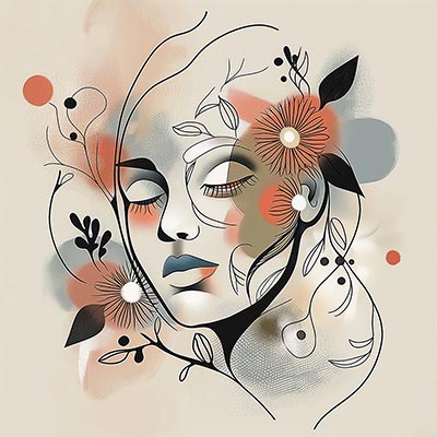 Botanical Mind Gemälde Kunstdruck auf Leinwand, Acrylglas oder als Poster