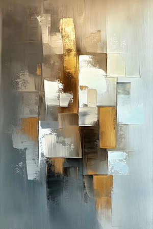 Abstraktes Gemälde - Wandbild im Stil eines Gemäldes als Kunstdruck auf Leinwand, Acrylglas, Alu-Dibond oder als Poster